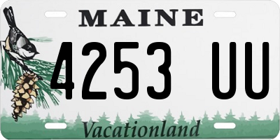 ME license plate 4253UU