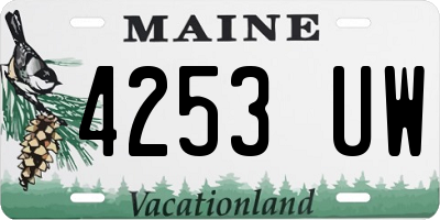 ME license plate 4253UW