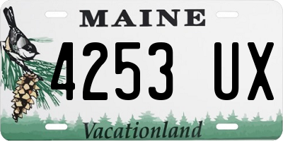 ME license plate 4253UX