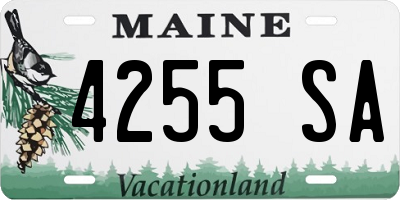 ME license plate 4255SA