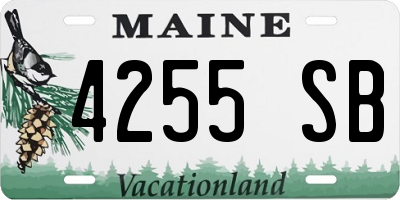 ME license plate 4255SB