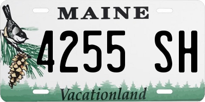 ME license plate 4255SH