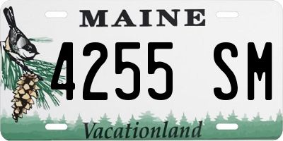ME license plate 4255SM