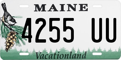 ME license plate 4255UU