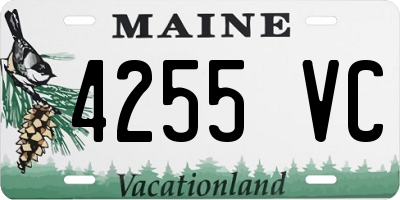 ME license plate 4255VC