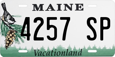 ME license plate 4257SP