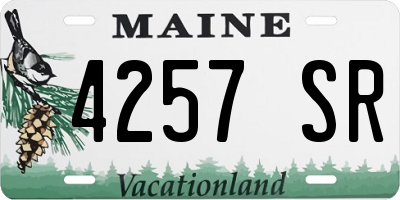 ME license plate 4257SR