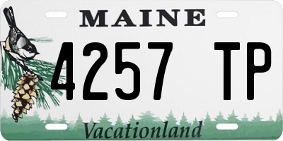 ME license plate 4257TP