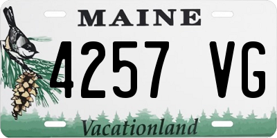 ME license plate 4257VG