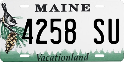 ME license plate 4258SU