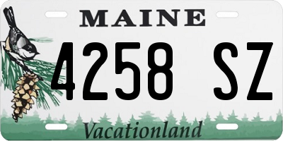 ME license plate 4258SZ