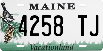ME license plate 4258TJ