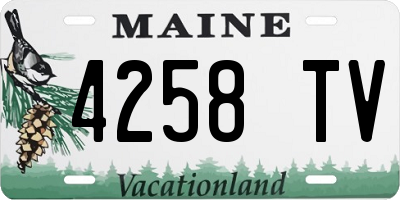 ME license plate 4258TV