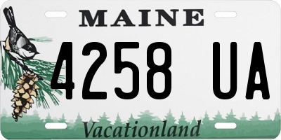 ME license plate 4258UA
