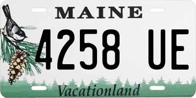 ME license plate 4258UE