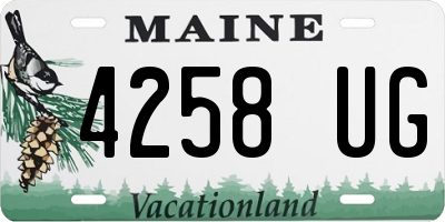 ME license plate 4258UG