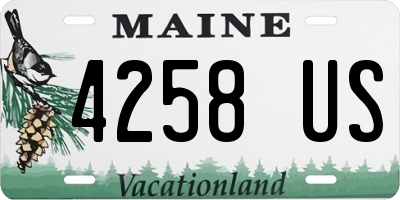 ME license plate 4258US