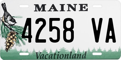 ME license plate 4258VA