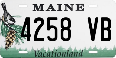 ME license plate 4258VB