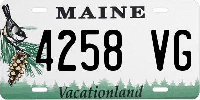 ME license plate 4258VG