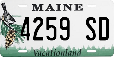 ME license plate 4259SD