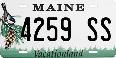 ME license plate 4259SS
