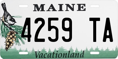 ME license plate 4259TA