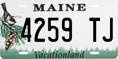 ME license plate 4259TJ
