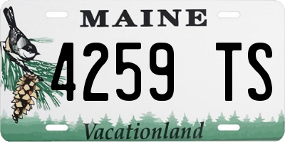 ME license plate 4259TS