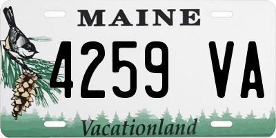 ME license plate 4259VA