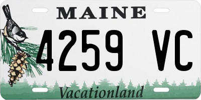 ME license plate 4259VC