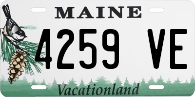 ME license plate 4259VE