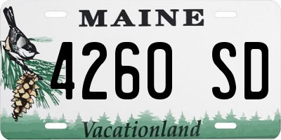 ME license plate 4260SD