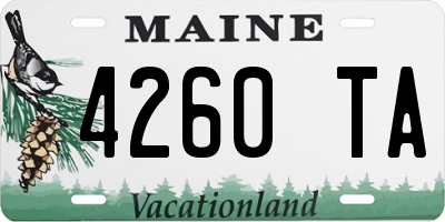 ME license plate 4260TA