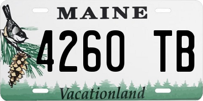 ME license plate 4260TB