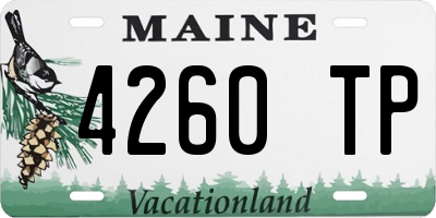 ME license plate 4260TP