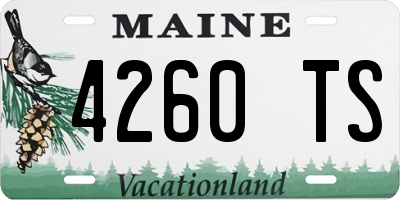 ME license plate 4260TS