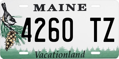 ME license plate 4260TZ