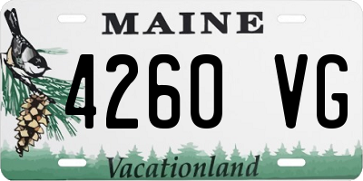 ME license plate 4260VG