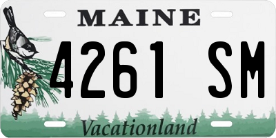 ME license plate 4261SM