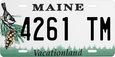 ME license plate 4261TM
