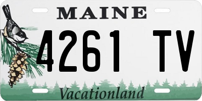 ME license plate 4261TV