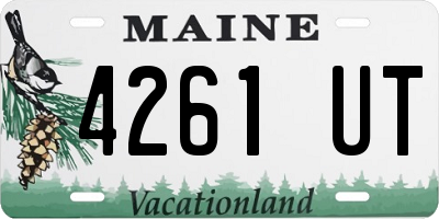 ME license plate 4261UT