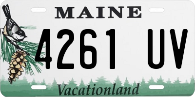 ME license plate 4261UV