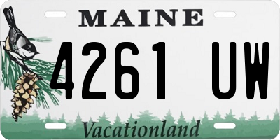 ME license plate 4261UW