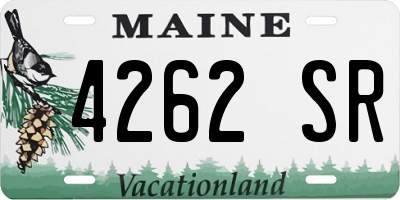 ME license plate 4262SR