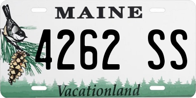 ME license plate 4262SS