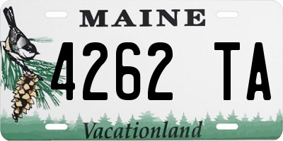 ME license plate 4262TA