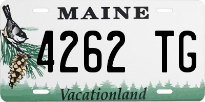 ME license plate 4262TG