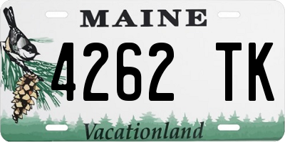ME license plate 4262TK